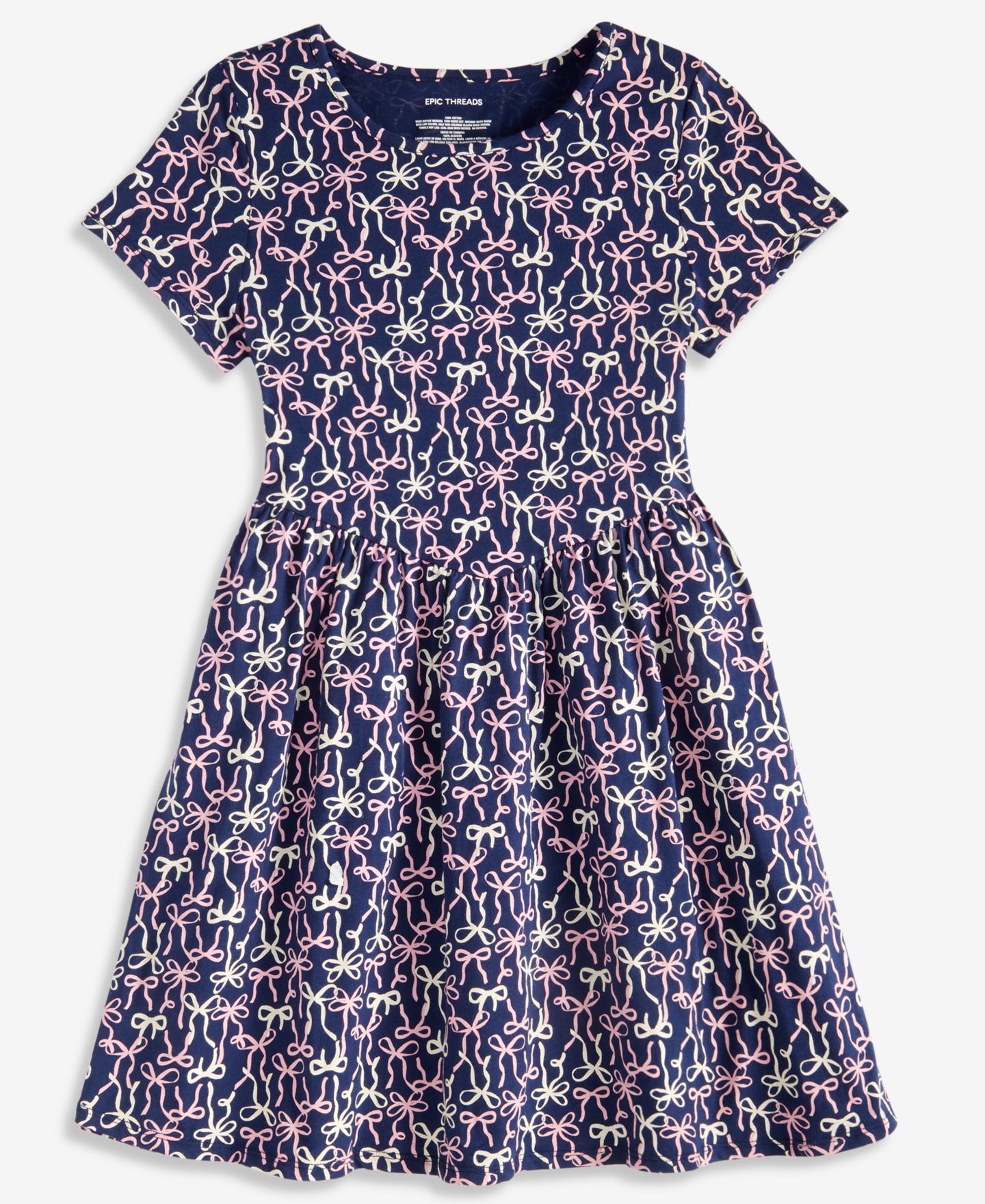 Платье Epic Threads Festive Bows Cotton Dress для девочек, цвет: Medieval B — фото 4