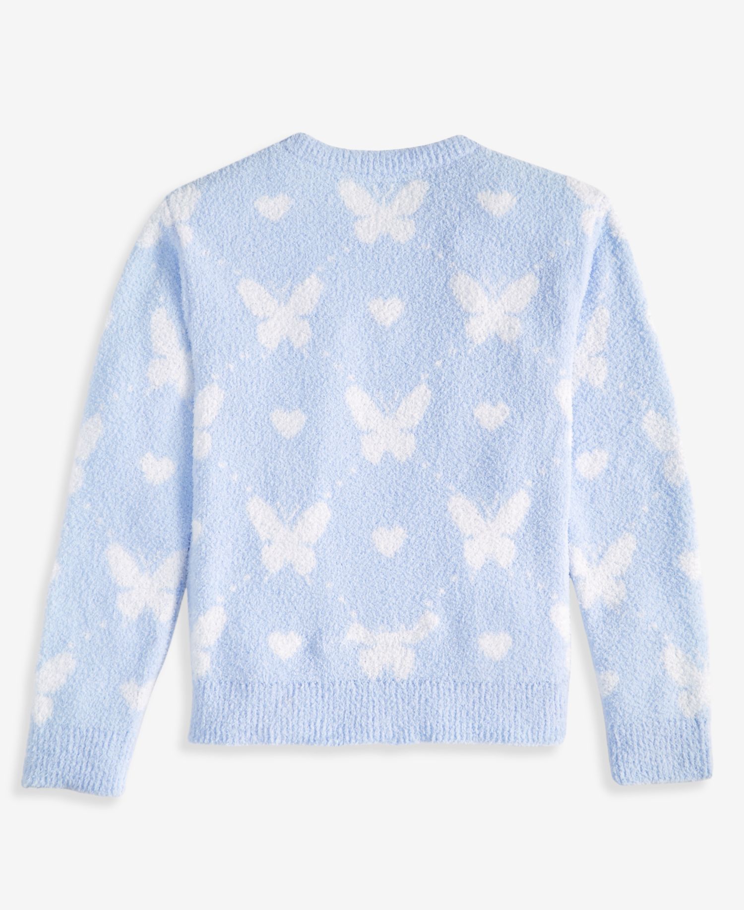 Girls' XS-XL Crewneck Butterfly Sweater
