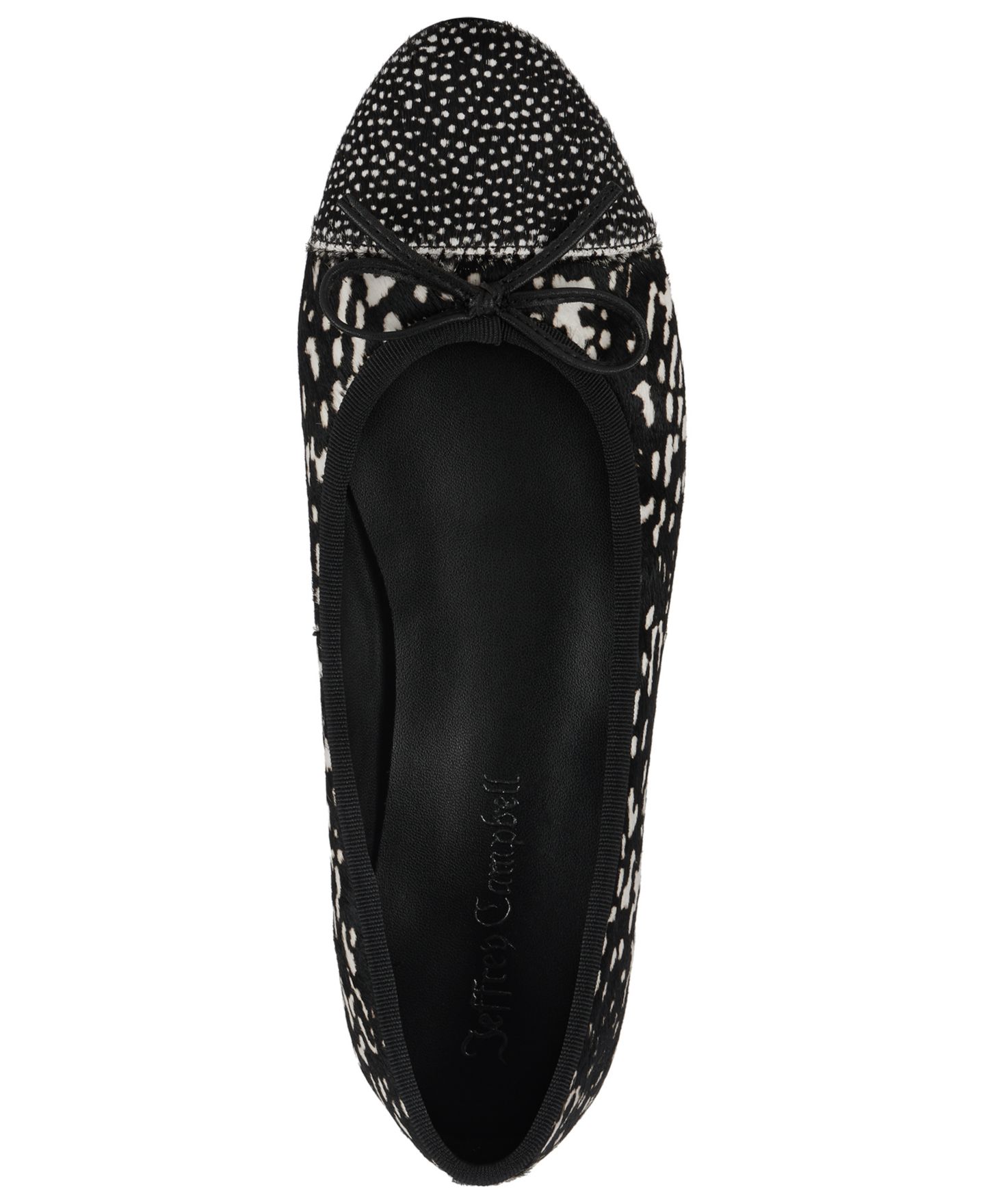 Женские балетки Jeffrey Campbell Arabesq-F, цвет: Чёрный / Белый — фото 4