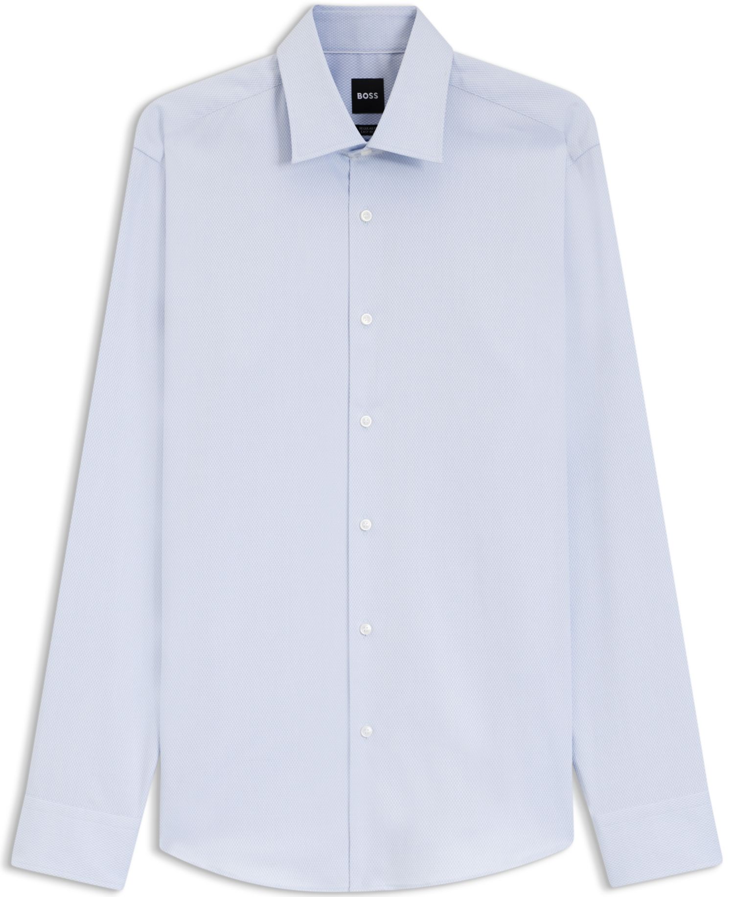 Men's Stretch-Cotton Dobby Regular-Fit Dress Shirt