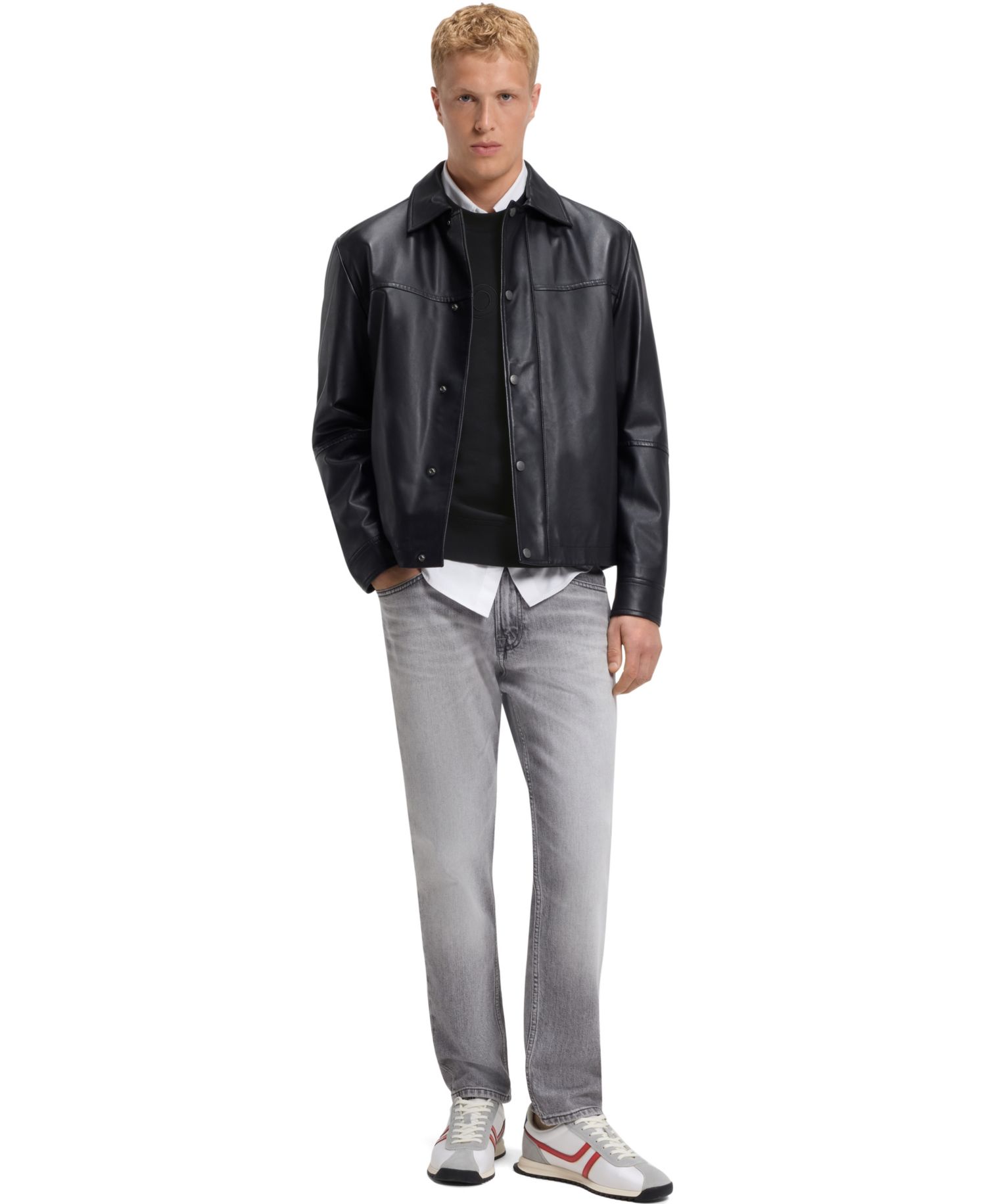 BOSS by Men's Cotton-Terry Relaxed-Fit Sweatshirt