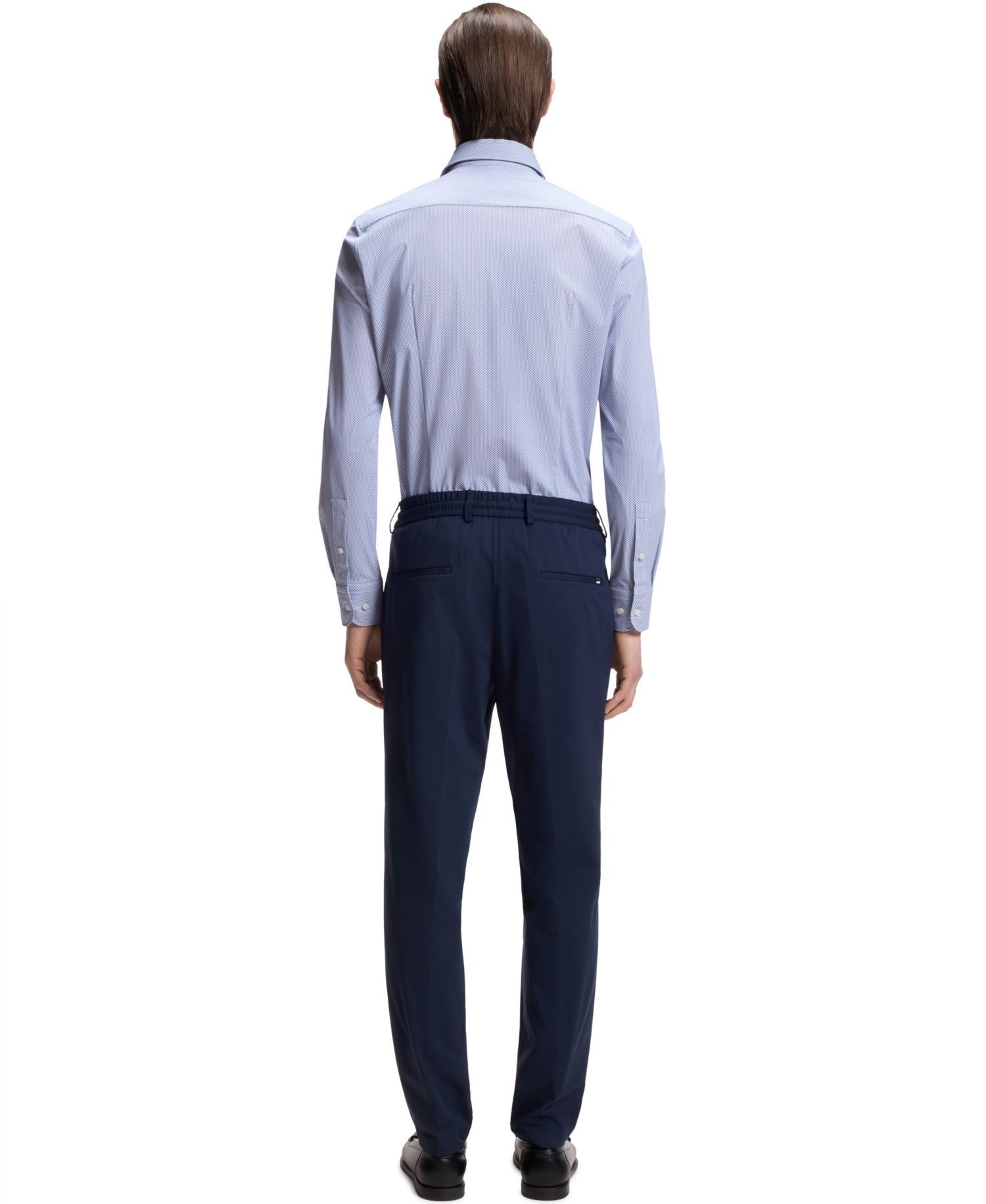 BOSS by Men's Printed Performance-Stretch Fabric Slim-Fit Dress Shirt