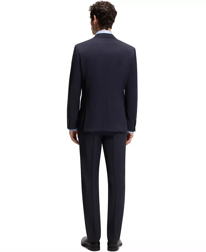 Men's Virgin Wool Two-Piece Slim-Fit Suit - thumbnail 10