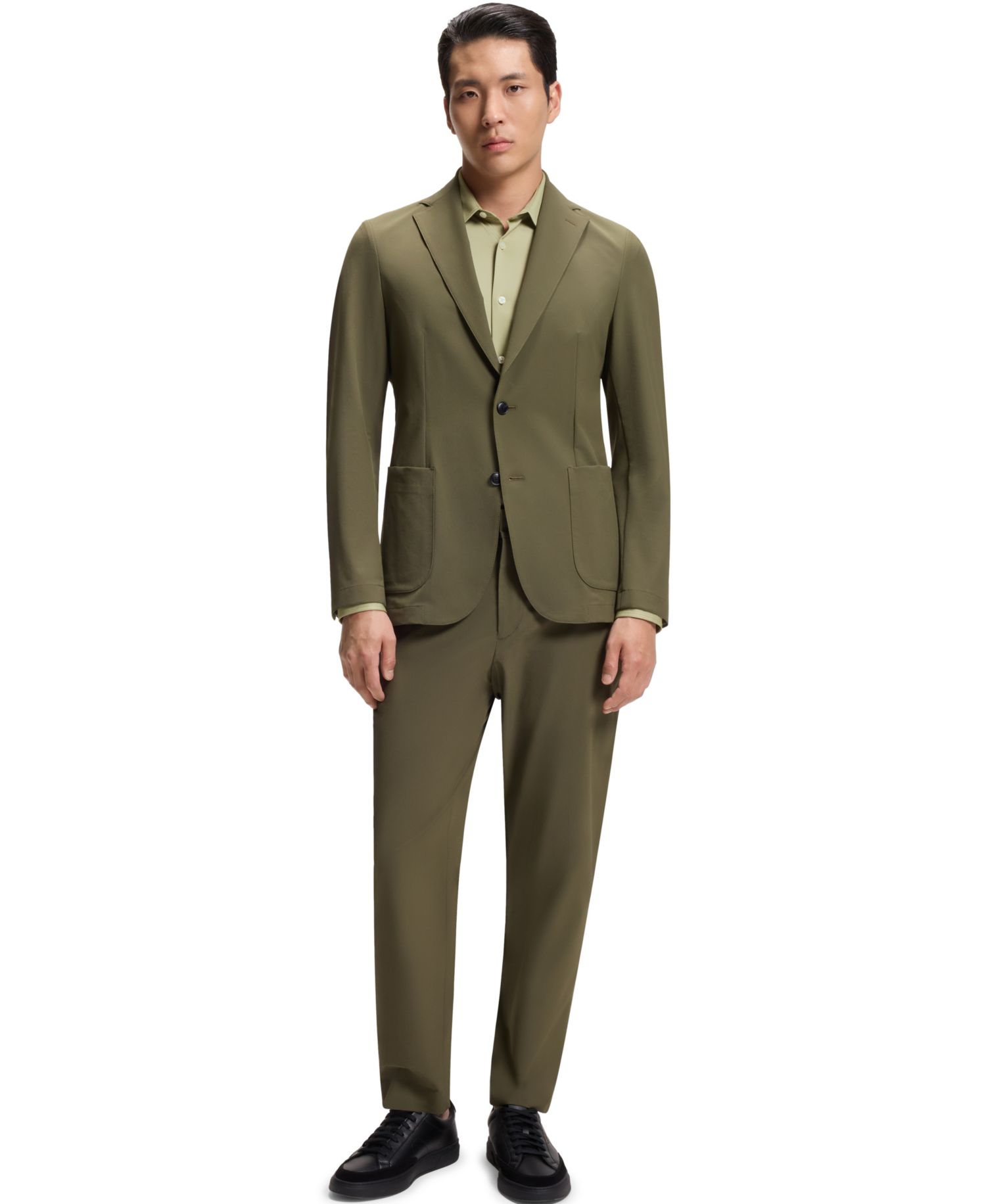 Men's Structured Performance-Stretch Slim-Fit Dress Shirt
