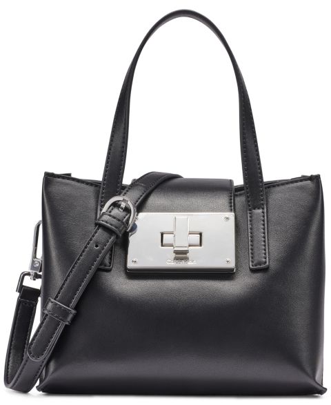 Женская сумка Calvin Klein Saige Mini Crossbody Handbag, цвет: Чёрный / Серебряный