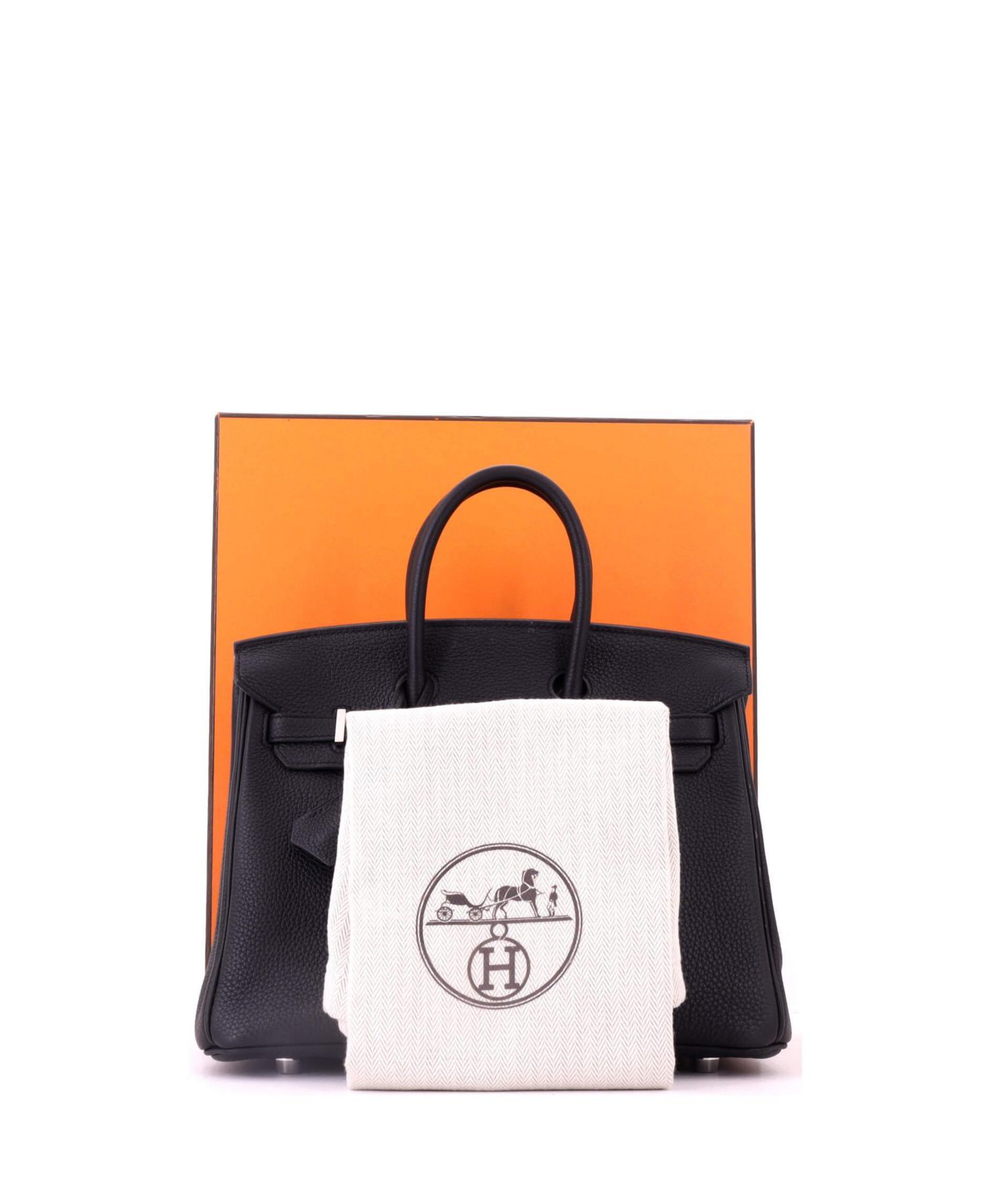 Birkin 25 Handbag Black Togo with Palladium Hardware