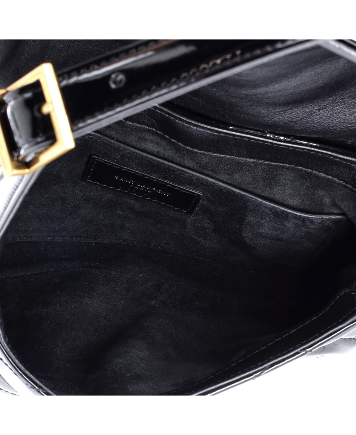 Pre-Owned Saint Laurent Le 57 Shoulder Bag Quilted Patent
