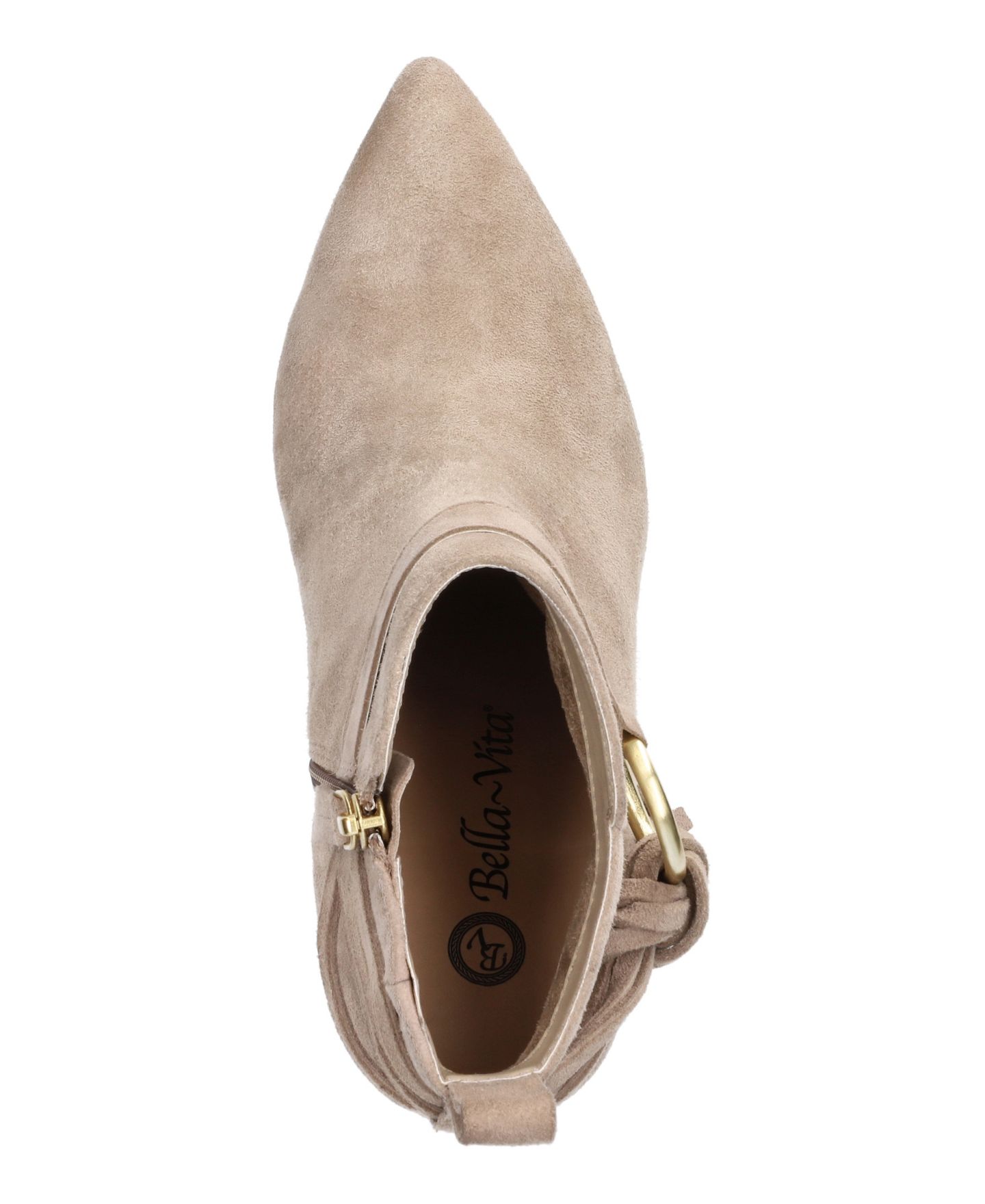 Женские ботинки Bella Vita Flair Pointed Toe Booties, цвет: Миндальный замшевый кожаный — фото 4