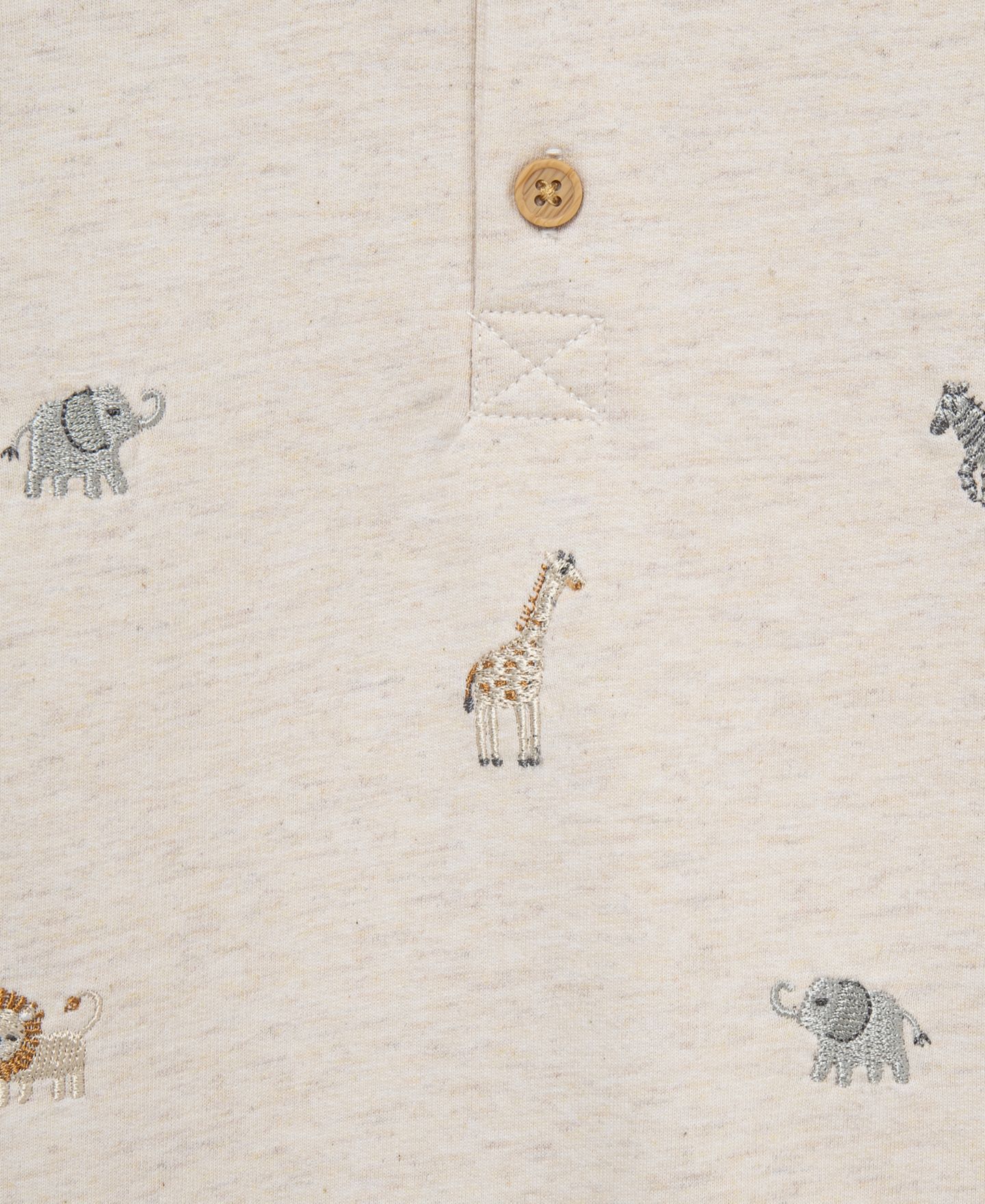 Комплект для мальчика Little Me Safari: комбинезон с длинным рукавом и носки, 2 предмета, цвет: Овсяный — фото 4