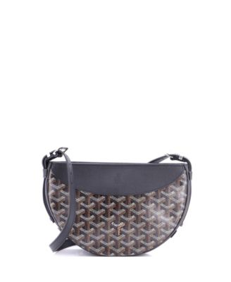 Hirondelle Shoulder Bag Coated Canvas and Leather