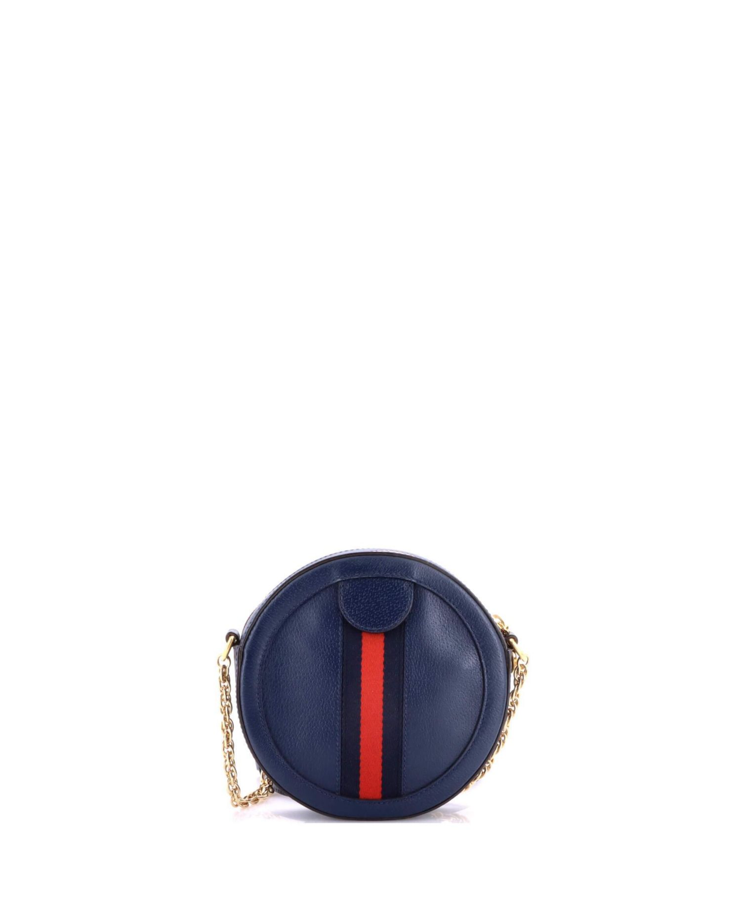 Mini Ophidia Round Shoulder Bag Leather