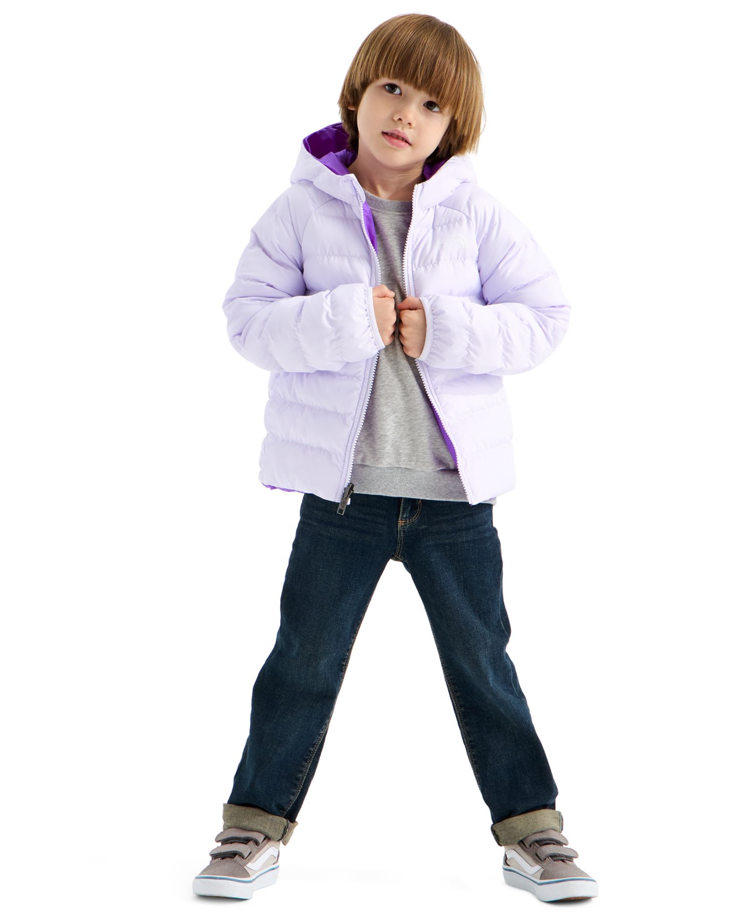 Girls' and Boys' 2T-7 Reversible Perrito Hooded Jacket