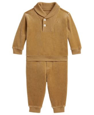 Baby Boys' Velour Sweatshirt and Jogger Pants, 2-Piece Set