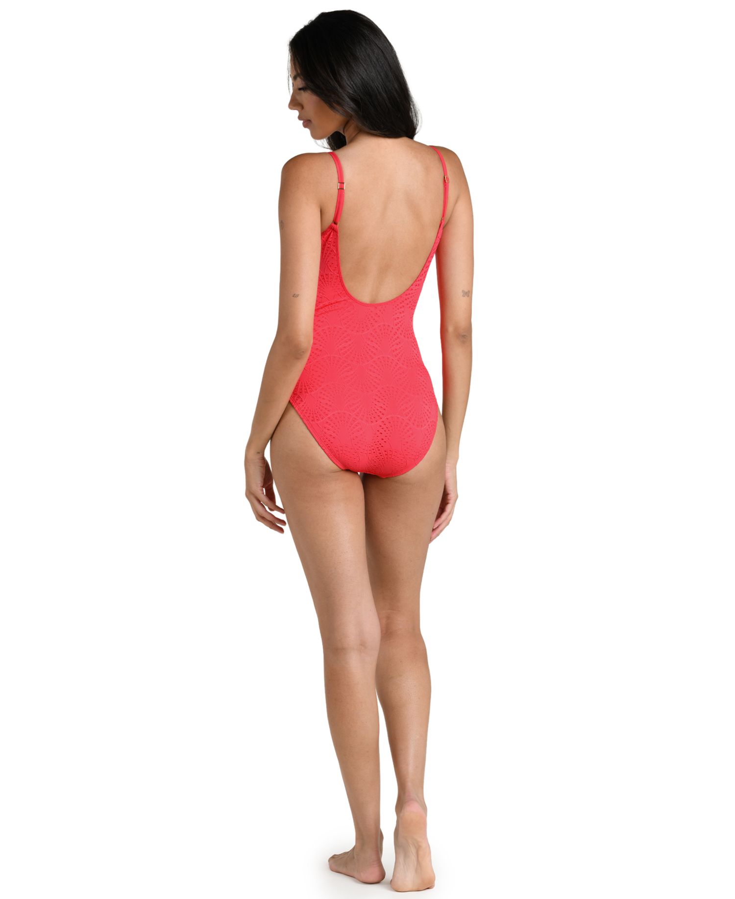 Women's Shellbound Plunge V-Neck One-Piece Swimsuit