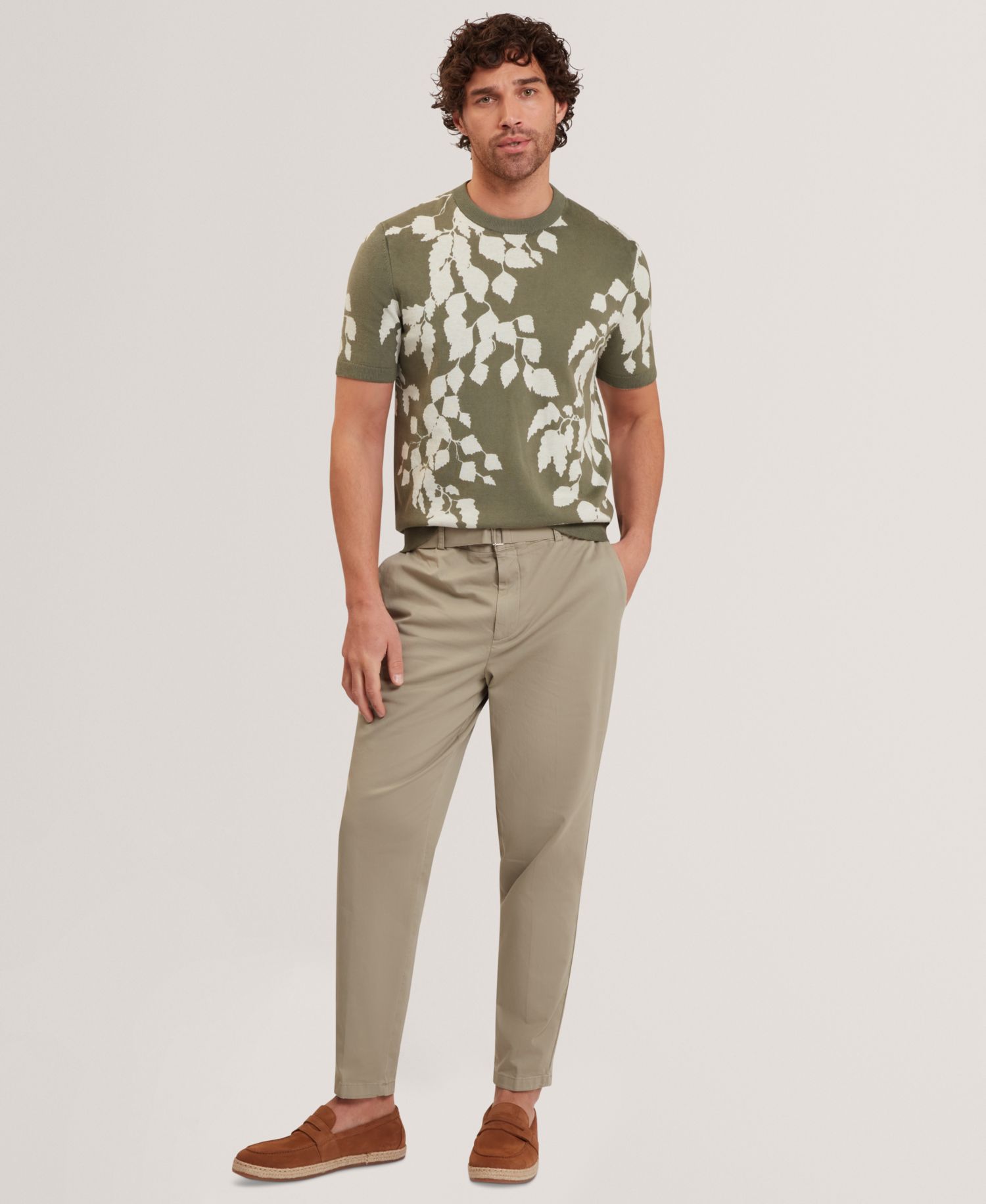 Men's Alddat Leaf Knitted T-Shirt