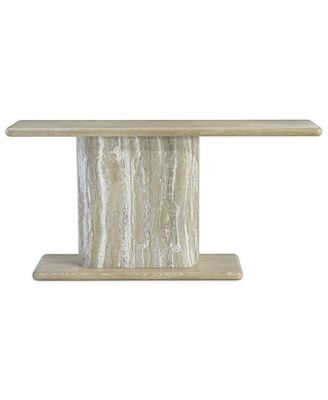 Arcadia 68" White Oak Wire-Brushed Clay Console Table