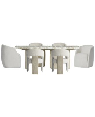 Arcadia 7-Piece Faux Stone Dining Set