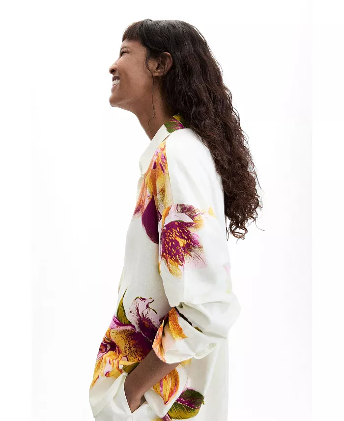 Women's Printed floral shirt - thumbnail 3
