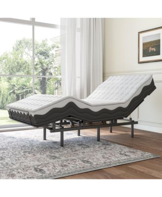 Twin Adjustable Bed Frame, Wireless Remote, Memory Function, Head and Foot Lift Incline for Lying Reading Watching TV Fatigue Backache