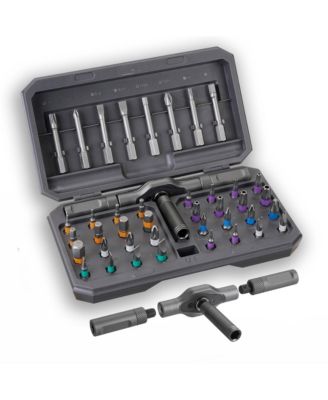 42 in 1 Ratcheting Screwdriver Set T-handle Multi-bit Repair Tool Kit