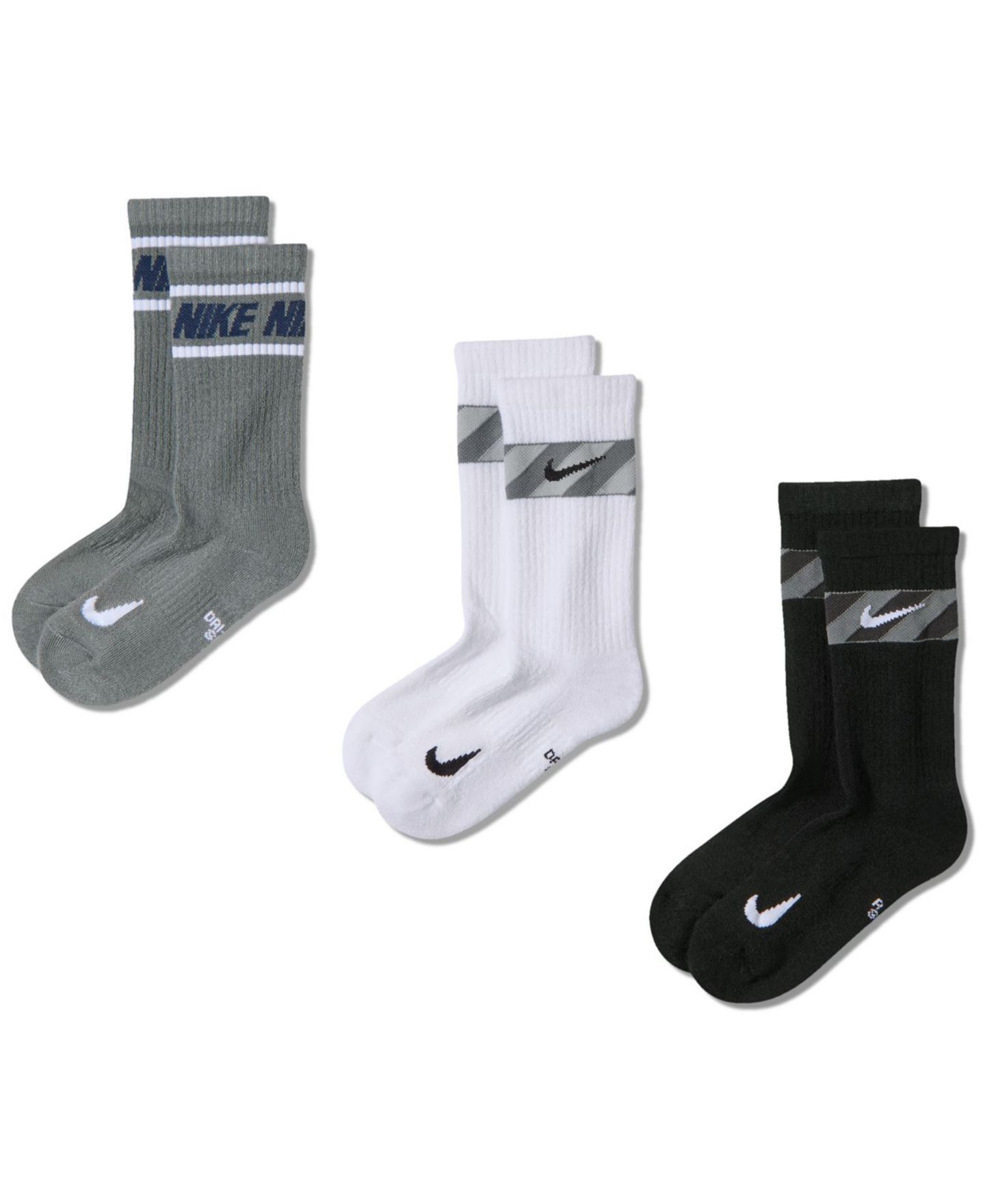 Детские носки Nike Everyday с амортизацией, набор из 6 пар, цвет: Серый / Разноцветный — фото 3