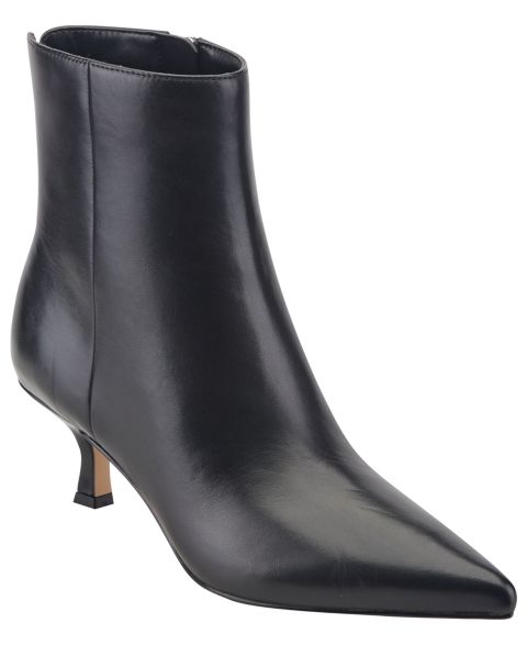 Женские ботинки Marc Fisher LTD Francy Leather Ankle Dress Booties, цвет: Чёрный кожаный