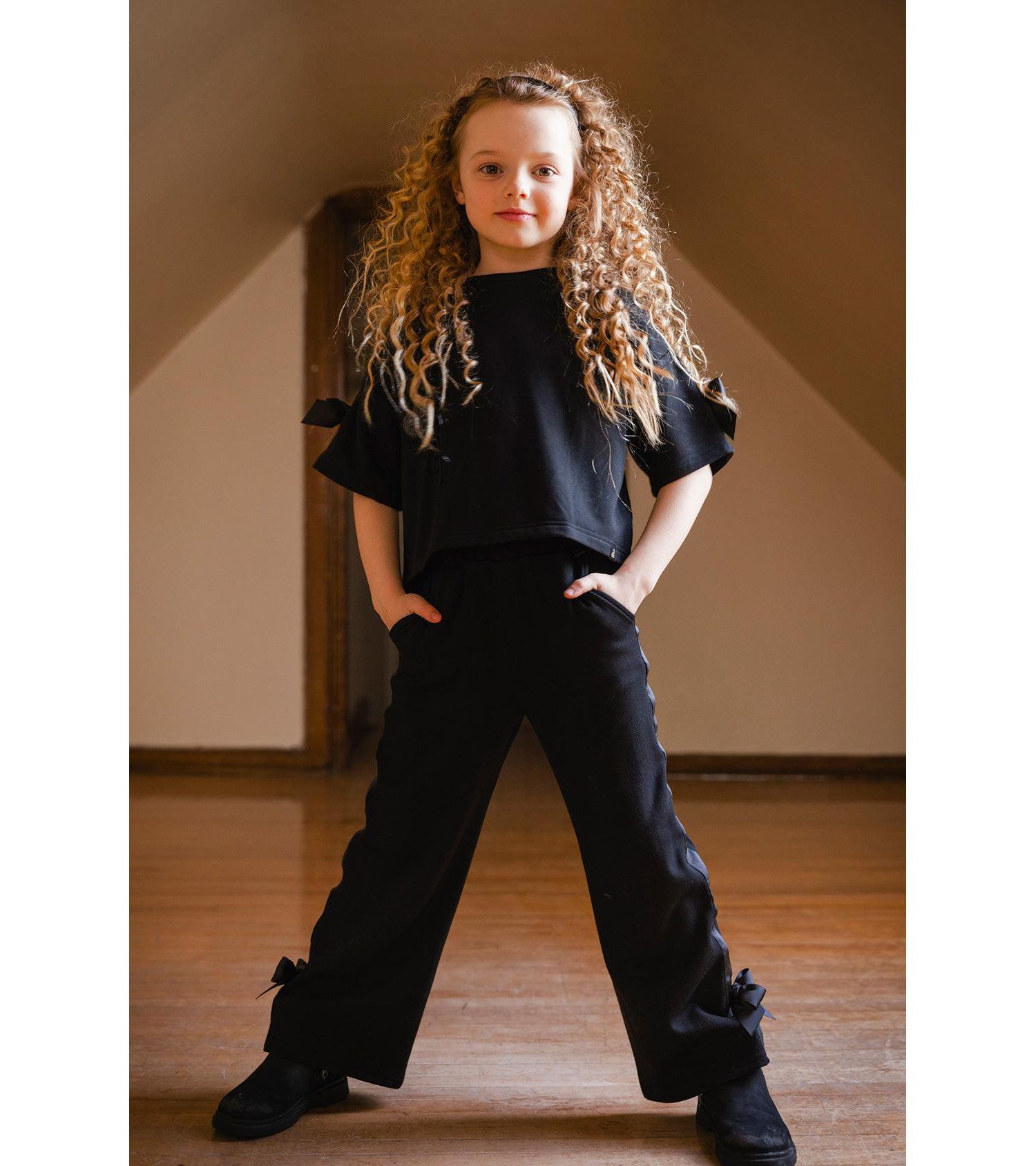 Little and Big Girl 6-14 Short Sleeve Milano Top