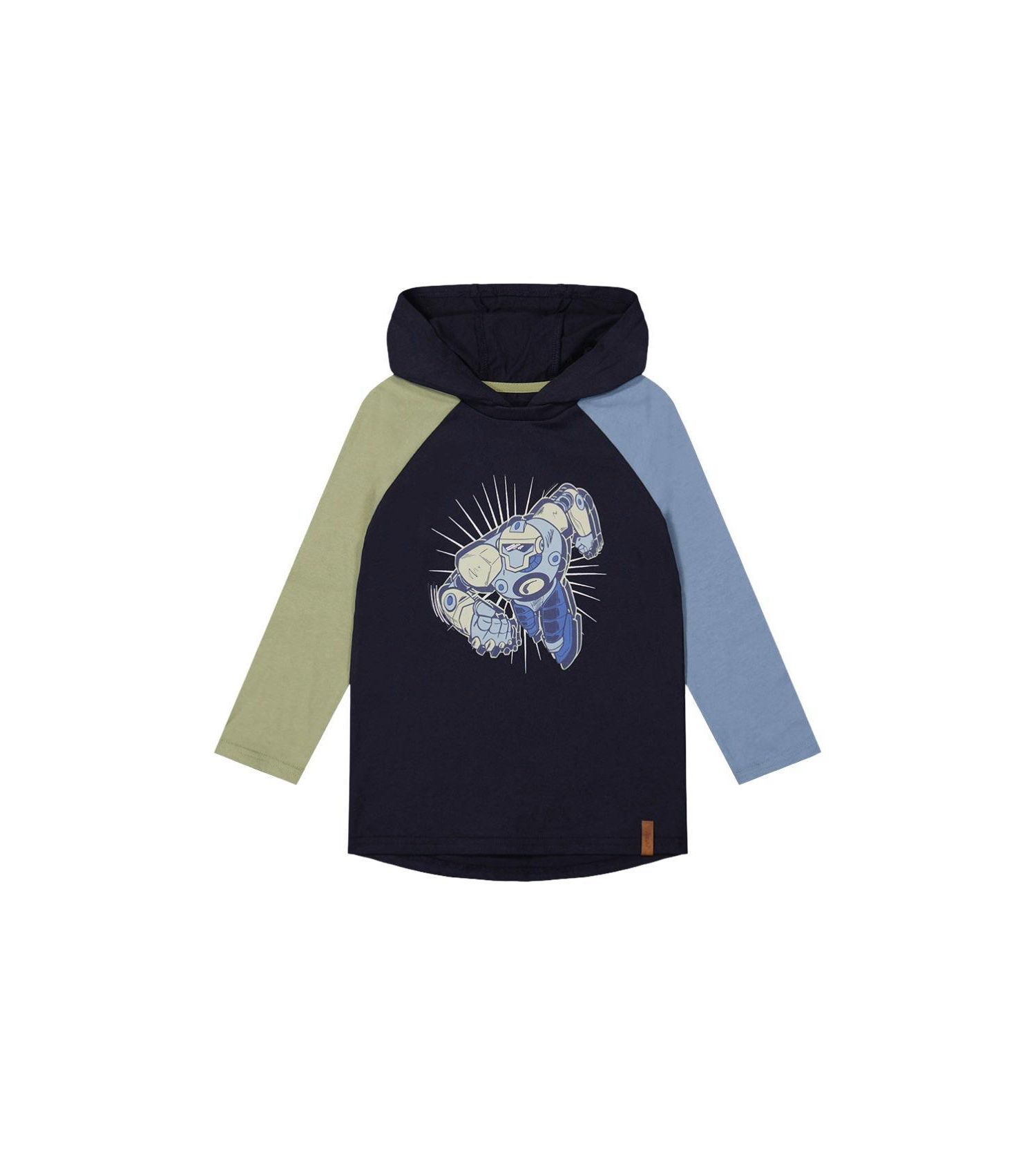 Little Boys 6- 12 Raglan Hooded T-Shirt