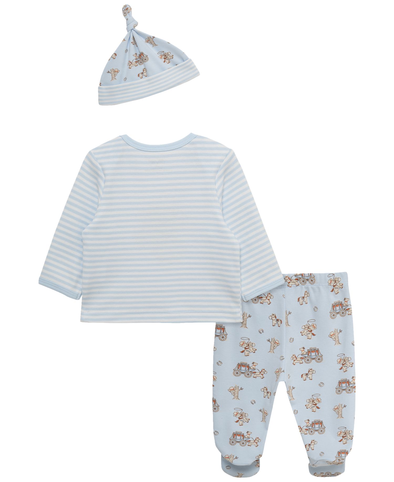 Baby Boys' Western Lap Shoulder T-Shirt, Pants and Hat, 3-Piece Set