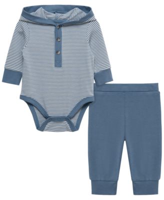 Baby Boys' Bear Long-Sleeve Hooded Bodysuit  and Pants, 2-Piece Set