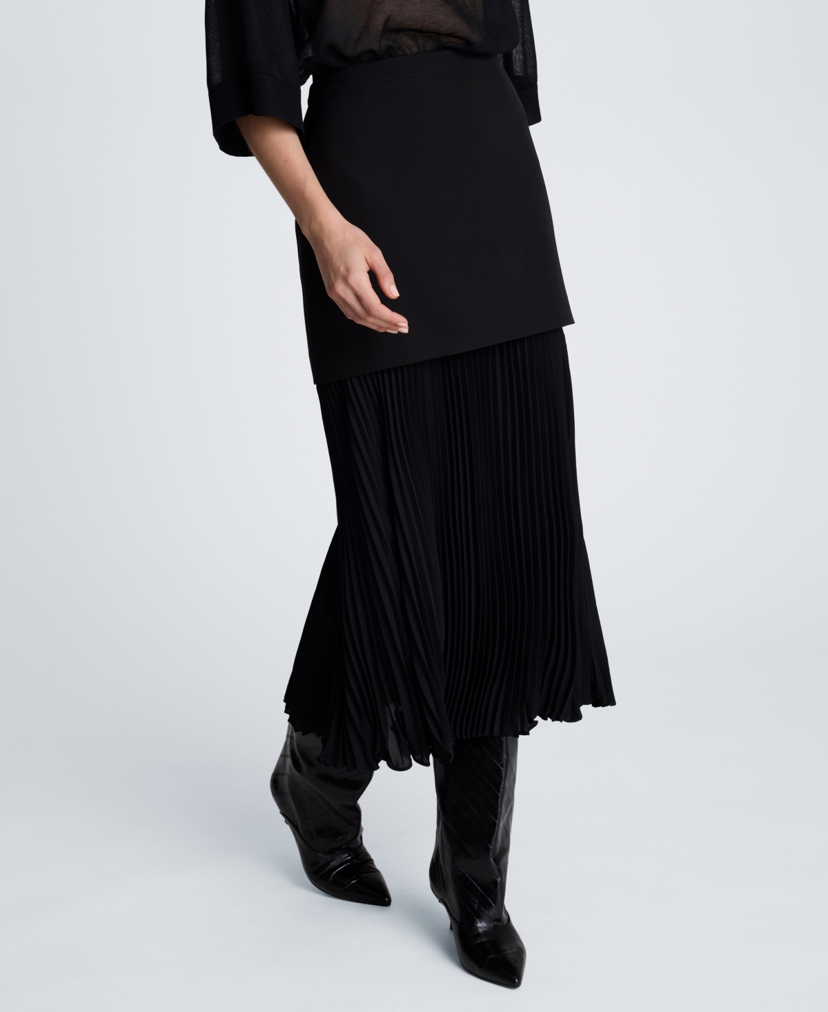 Kenneth Cole Women's Pleated Maxi Skirt
