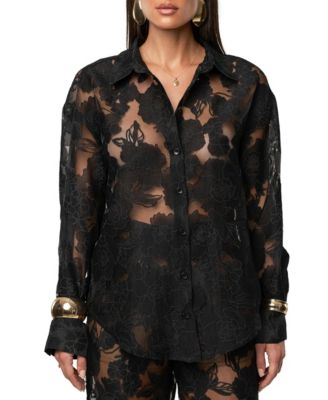 Women's Organza Floral Blouse