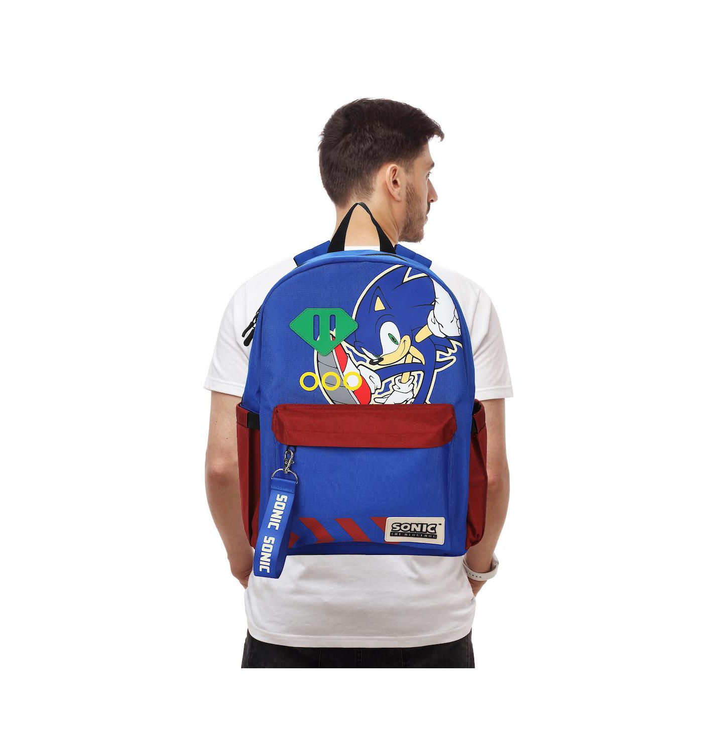 Рюкзак Sonic The Hedgehog Sonic Character Art 16.5 Inch Adult, цвет: Синий / Красный — фото 7