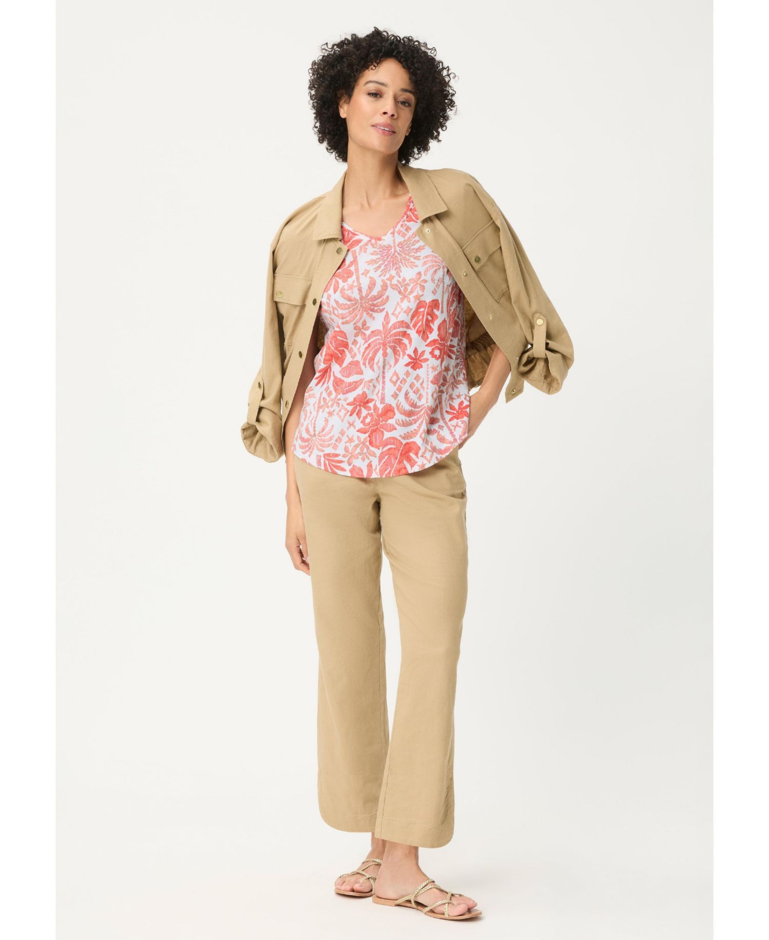 Women's Ornamental Botanic Print T-Shirt