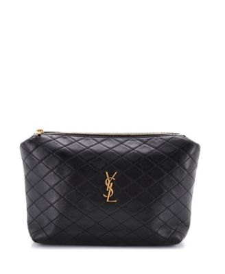 Gaby Zipped Pouch Quilted Leather