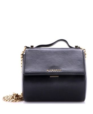 Mini Chain Pandora Box Bag Leather