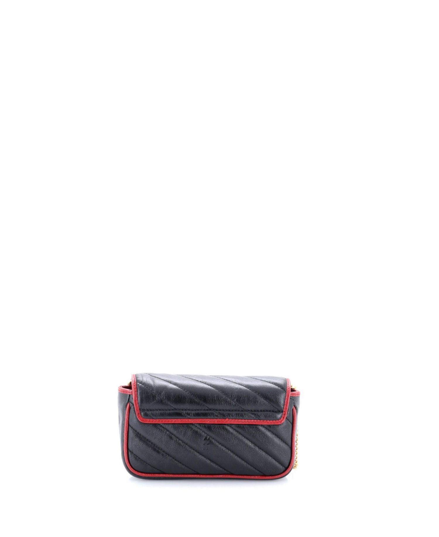 Super Mini GG Marmont Flap Bag Diagonal Quilted Leather