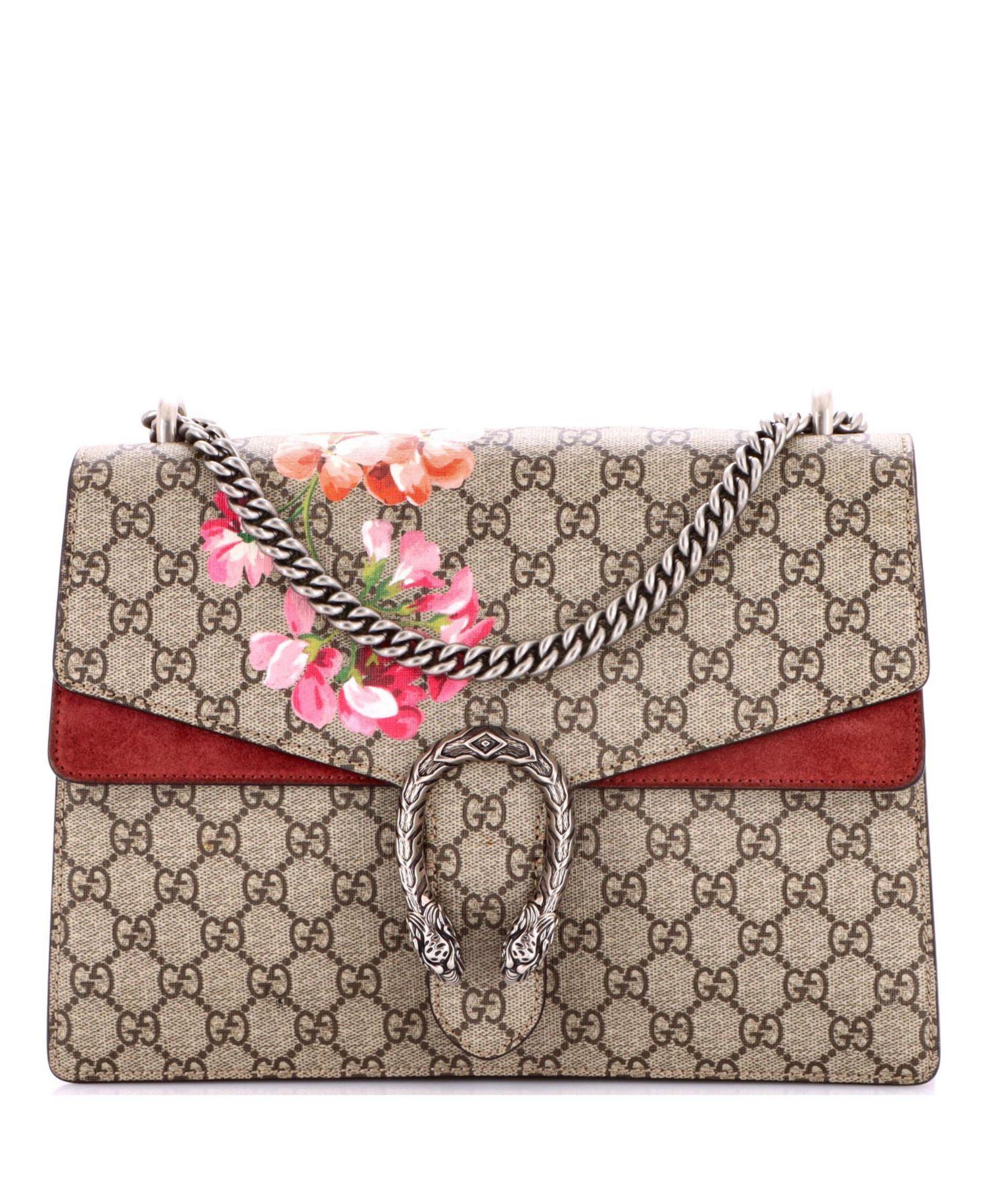 Medium Dionysus Bag Blooms Print GG Coated Canvas
