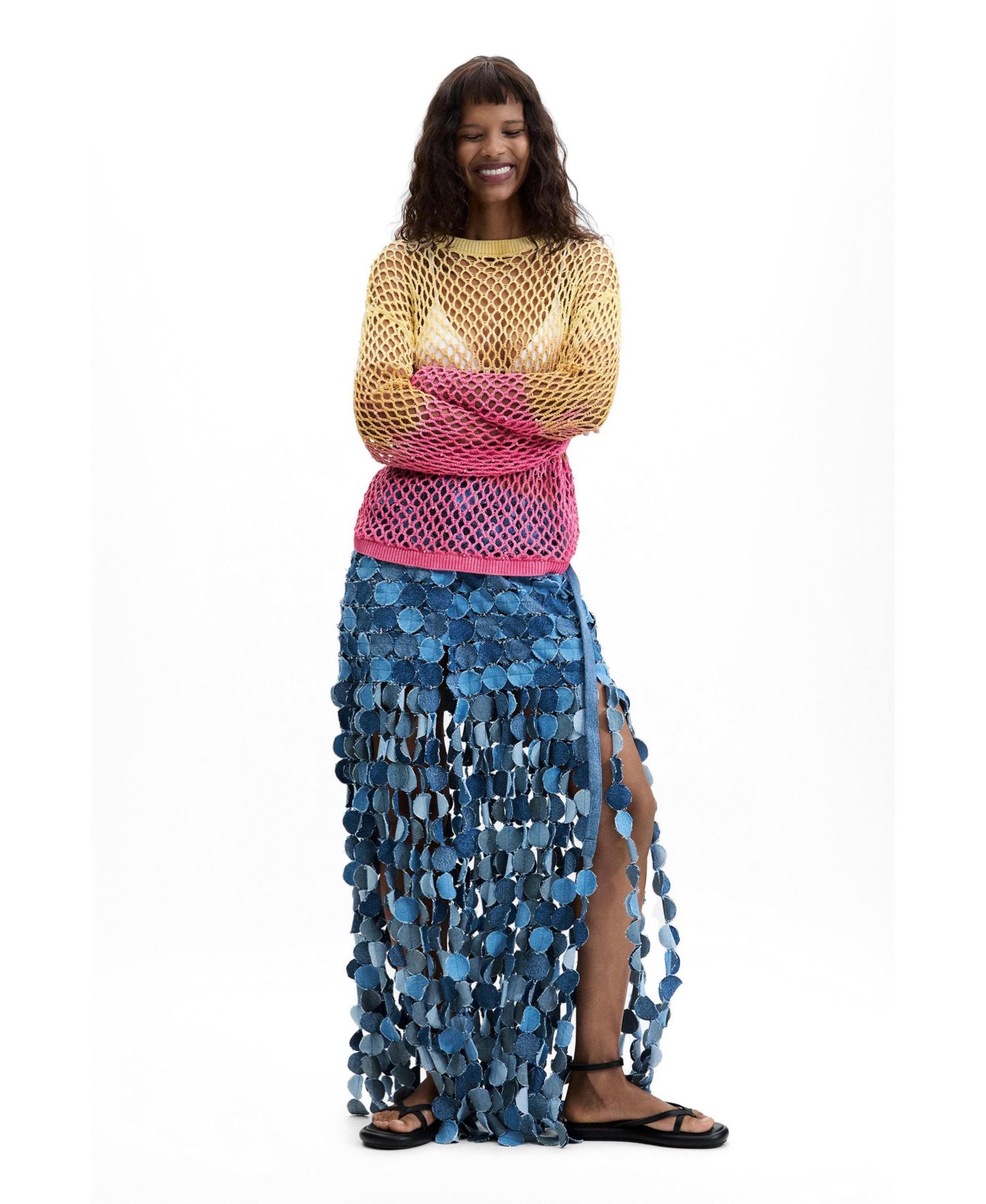 Women's Openwork crochet sweater