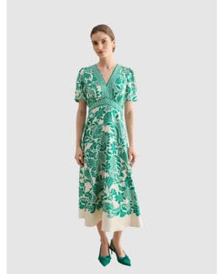 Trelissick V-Neck Fit Flare Dress