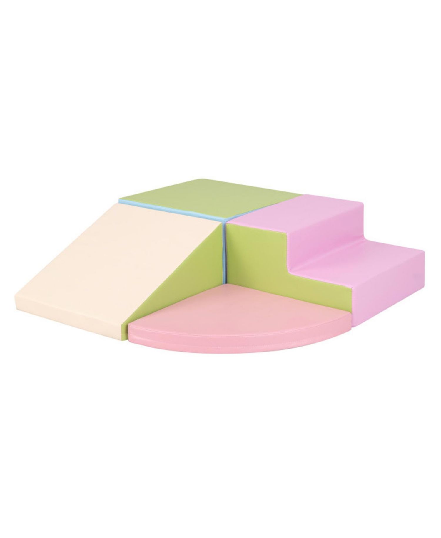 4 Piece Climb and Crawl Foam Block Play Set for Infant Baby Tummy Time