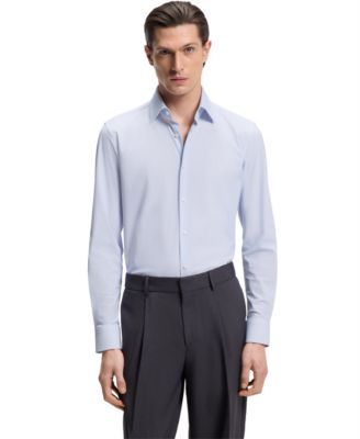 BOSS by Men's Printed Performance-Stretch Fabric Slim-Fit Dress Shirt
