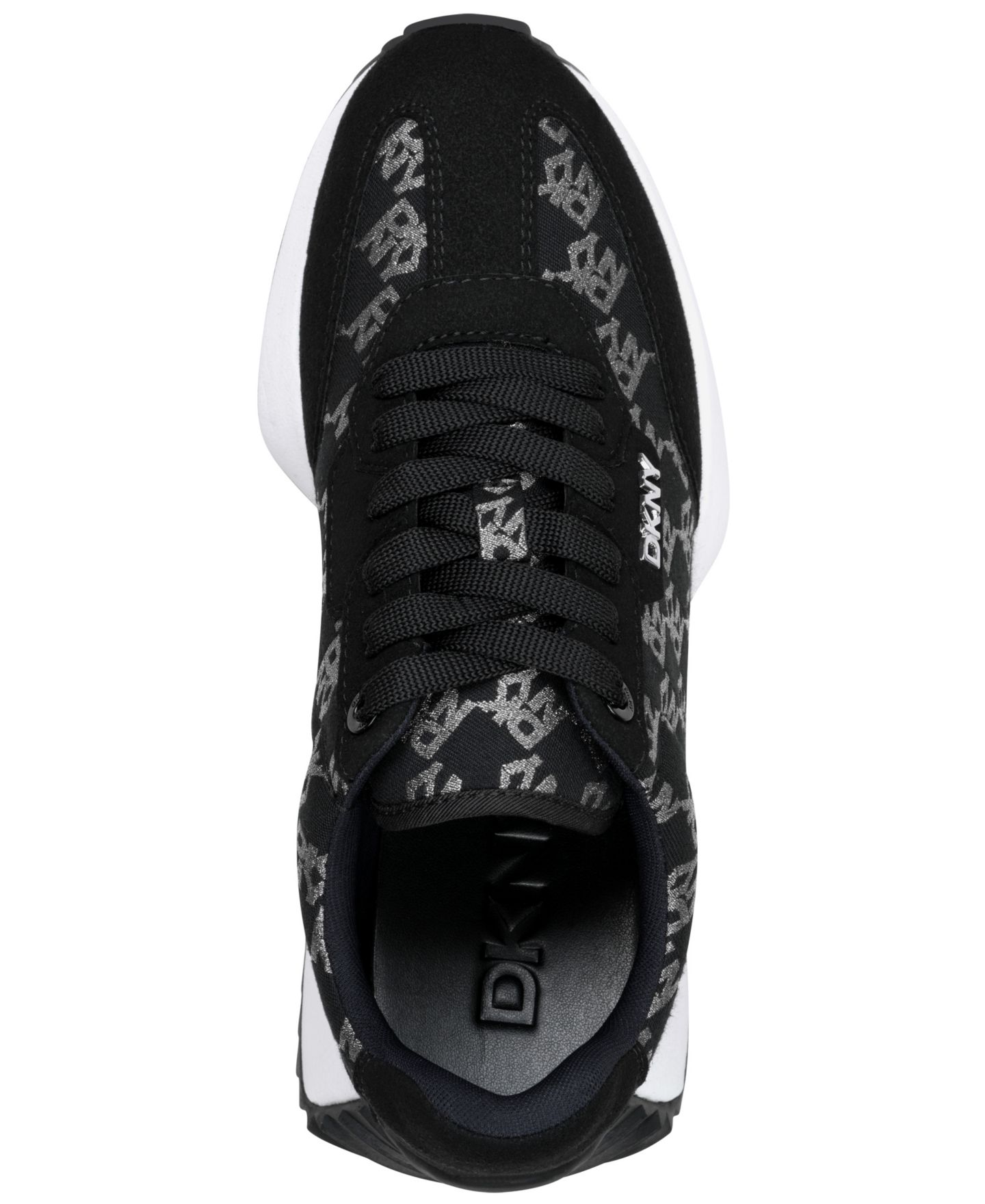 Женские кроссовки DKNY Naples Checkered Lace-Up, цвет: Чёрный — фото 7