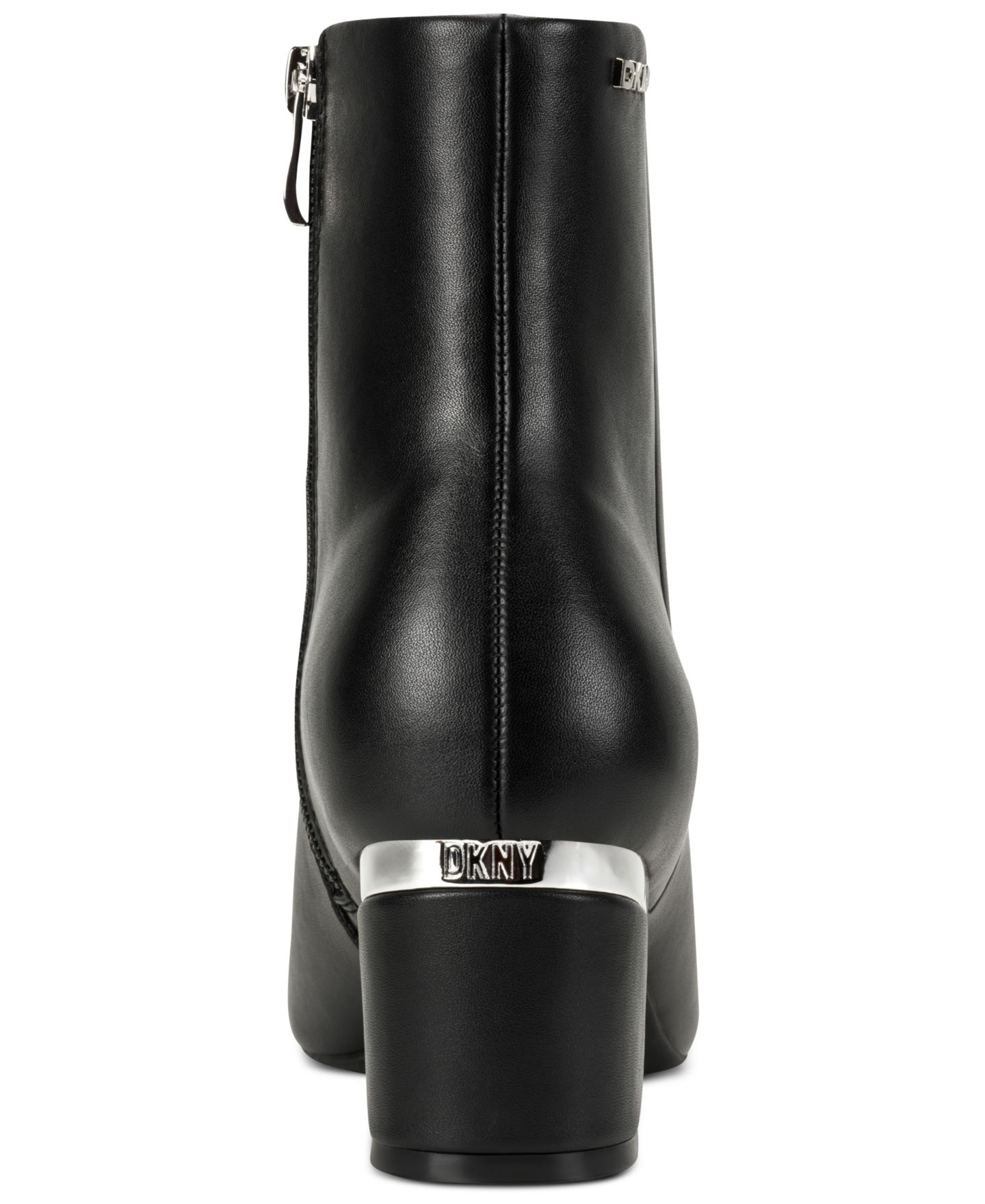 Женские ботинки DKNY Celisha Heeled Dress Booties, цвет: Чёрный / Серебряный — фото 5