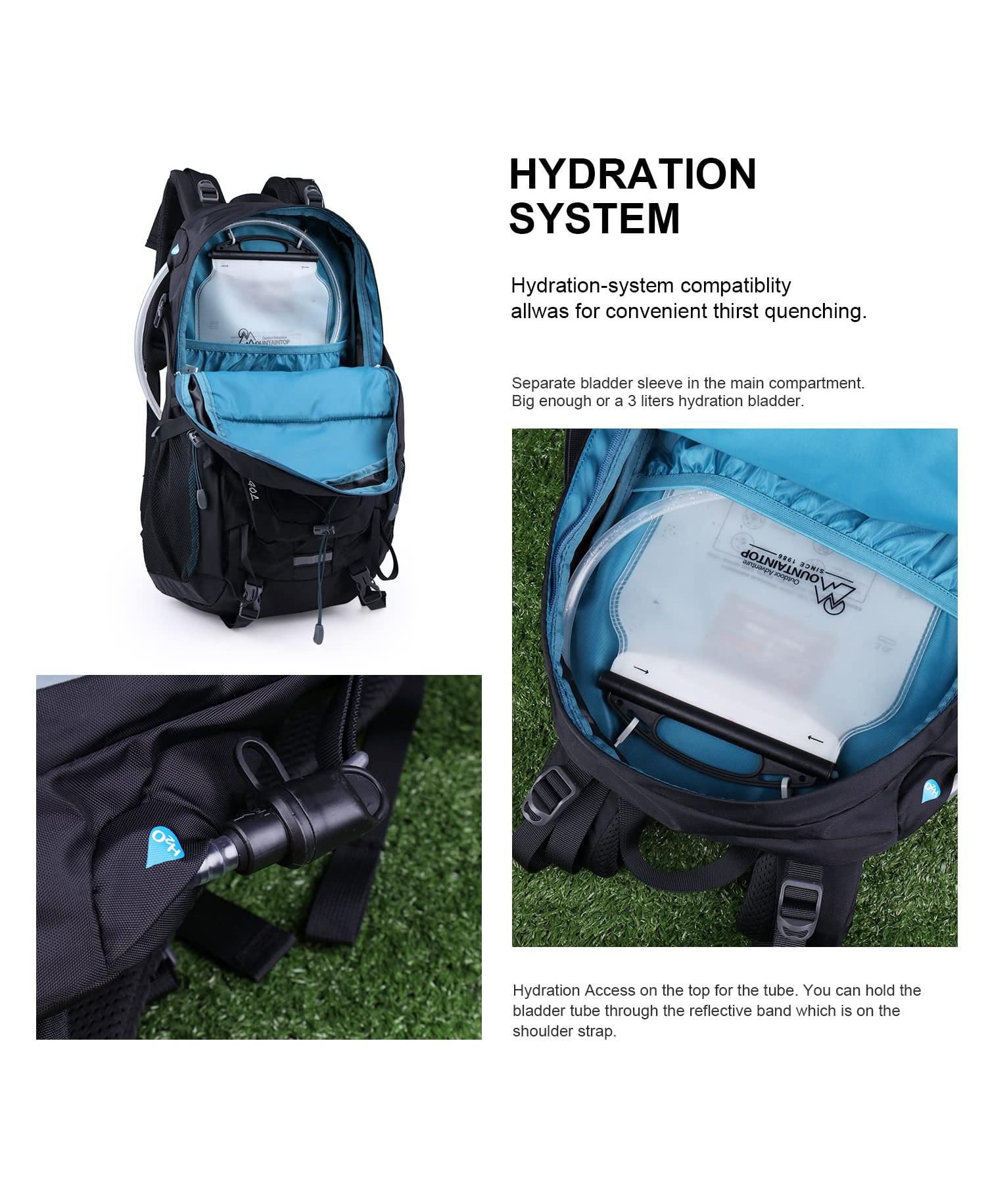 40 Liter Hiking Backpack Lightweight Travel Backpack for Men Women Outdoor Camping Backpacking