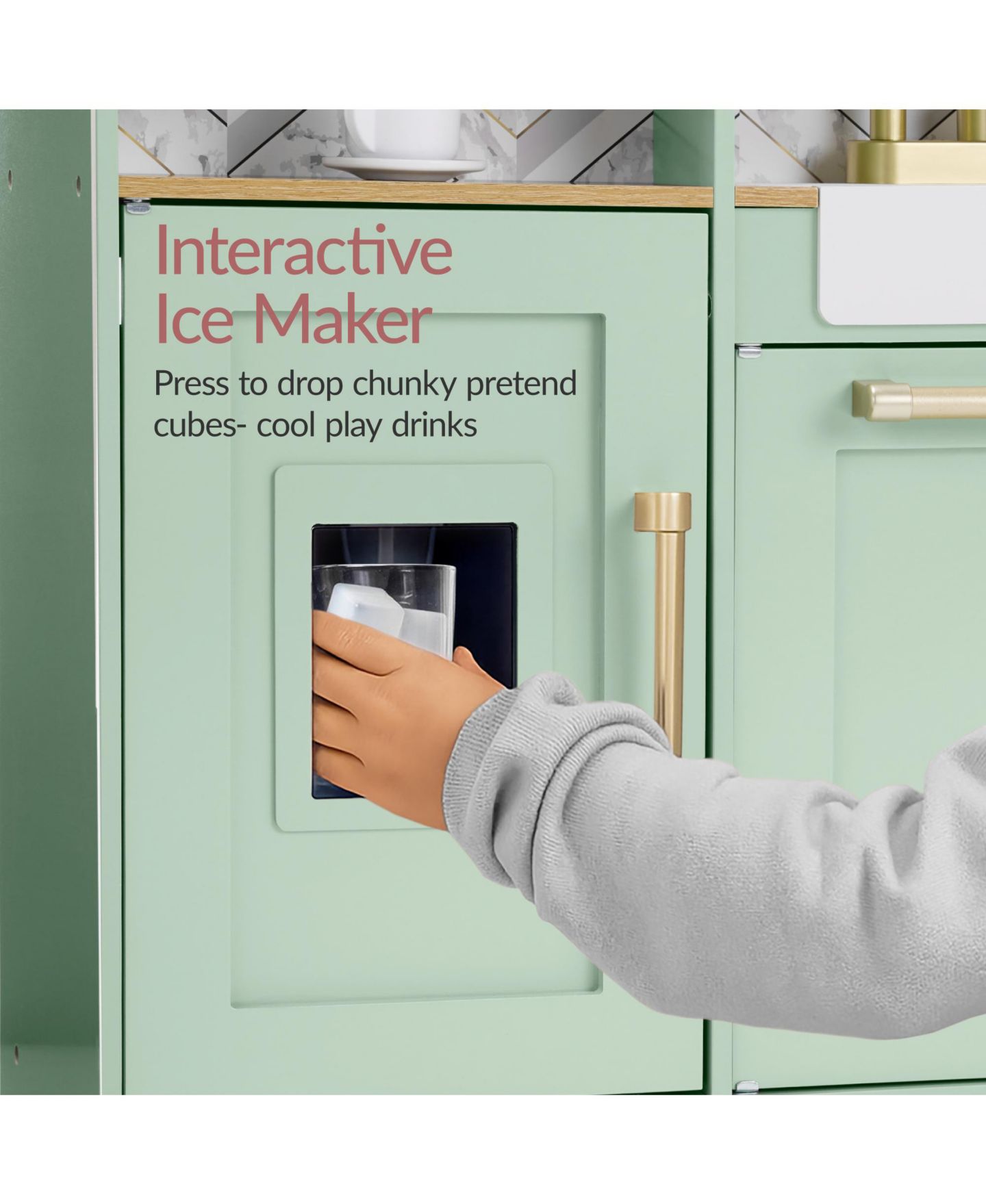 Детская игрушка Best Choice Products Espresso Machine Pretend Play Kitchen, Ages 3+, цвет: Шалфейный — фото 7