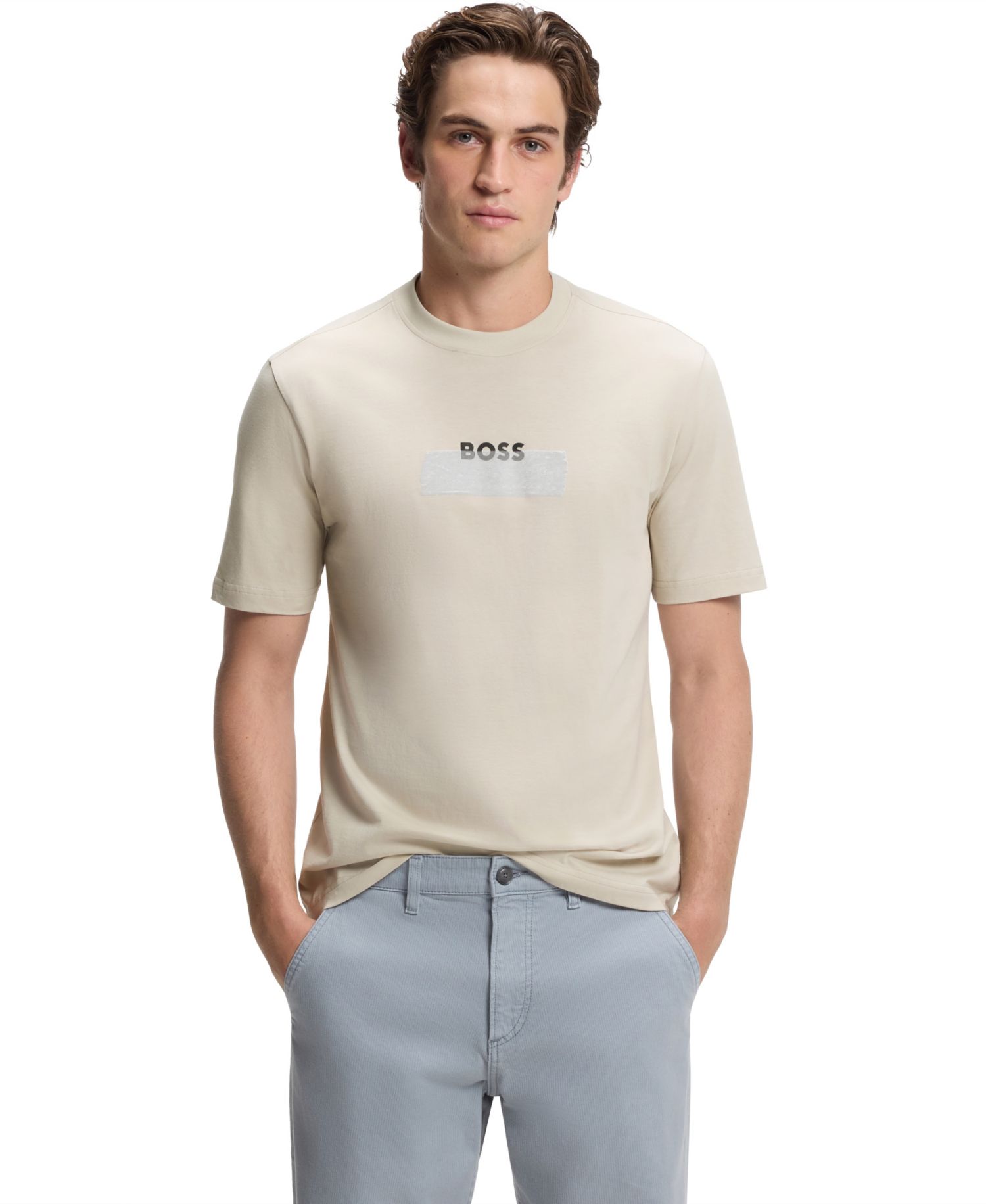 Men's Cotton-Jersey Logo Artwork Regular-Fit T-Shirt