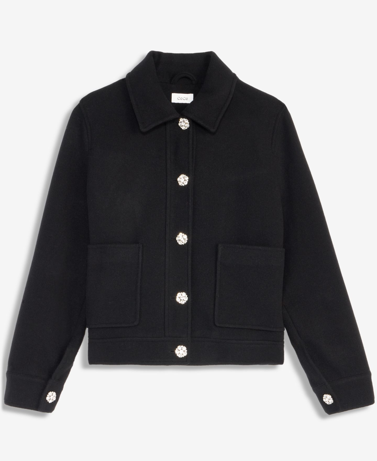 Женская куртка CeCe Jewel Button Lady Work Jacket, цвет: Чёрный — фото 6