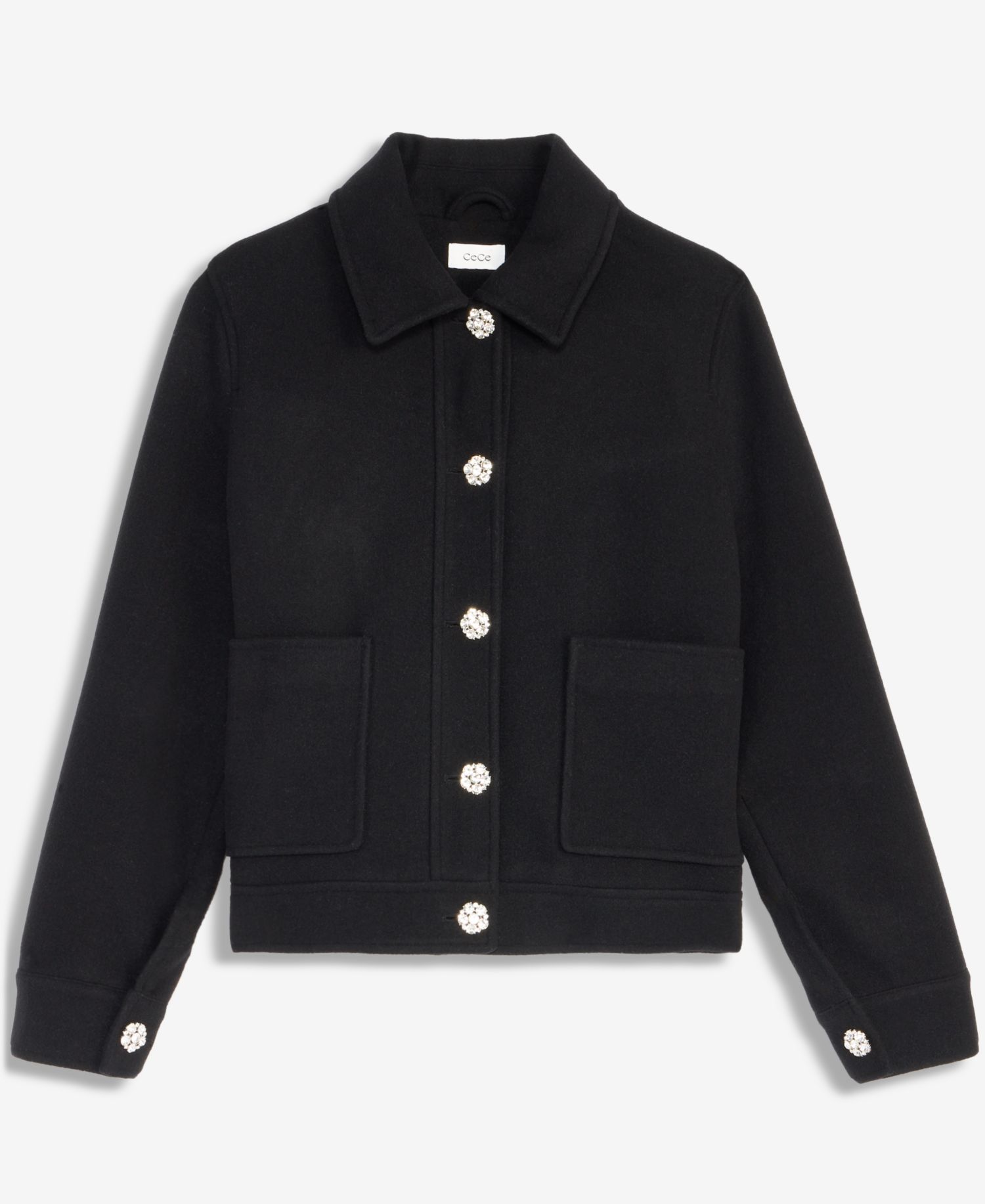 Women's Jewel Button Lady Work Jacket