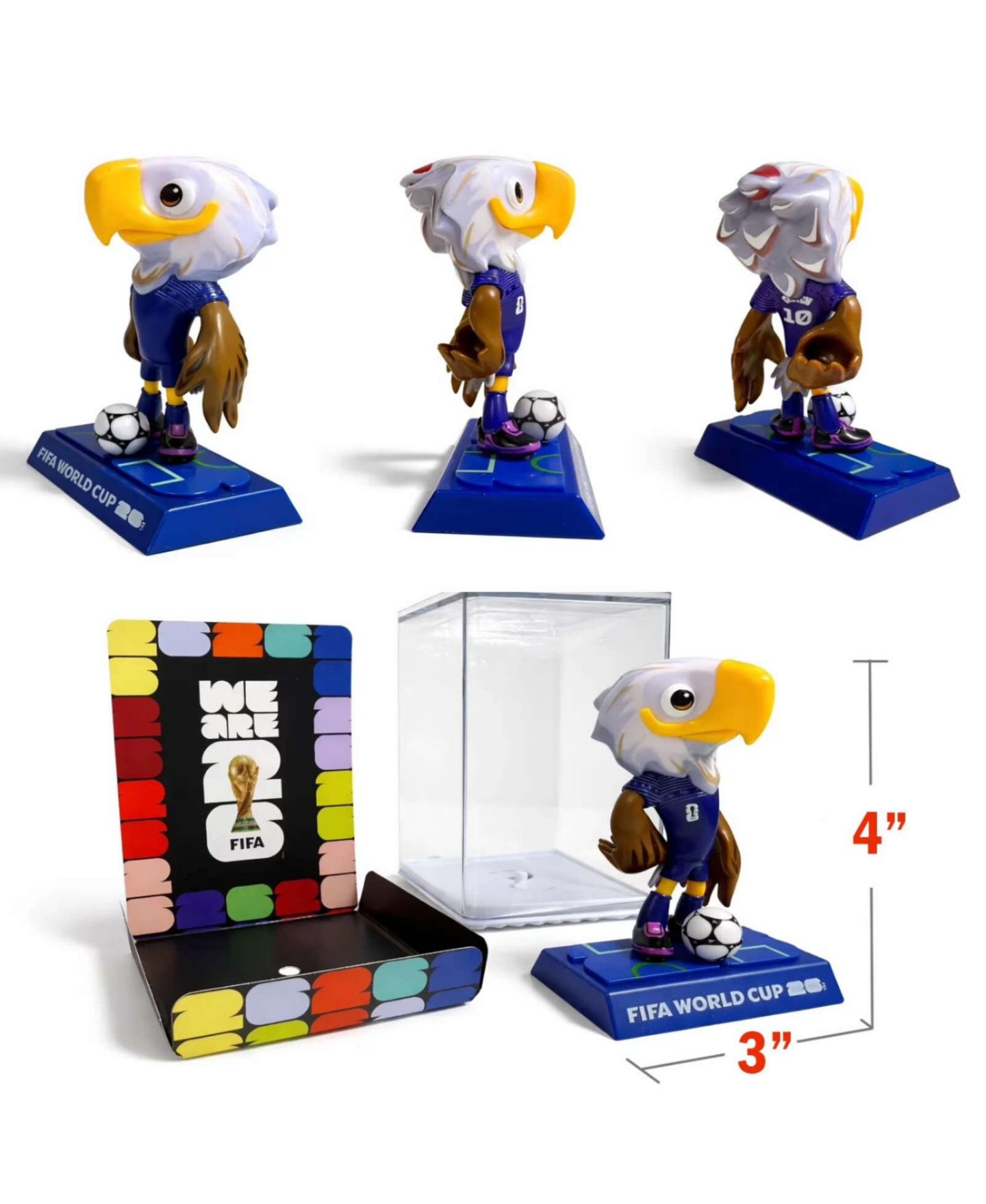 Детские фигурки FIFA 2026 World Cup Maple, Zayu and Clutch 5"H 3-Piece Figurine Set, 14+ — фото 9